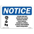Signmission OSHA Sign, Steam And Hot Water Can Cause With Symbol, 24in X 18in Decal, 24" W, 18" H, Landscape OS-NS-D-1824-L-18443